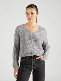 Hailys Feinstrickpullover Pullover Pipa Frauen Grau -Günstiger Hailys-Shop 04048679f9b0f4eeb13d9f11f0afd46b