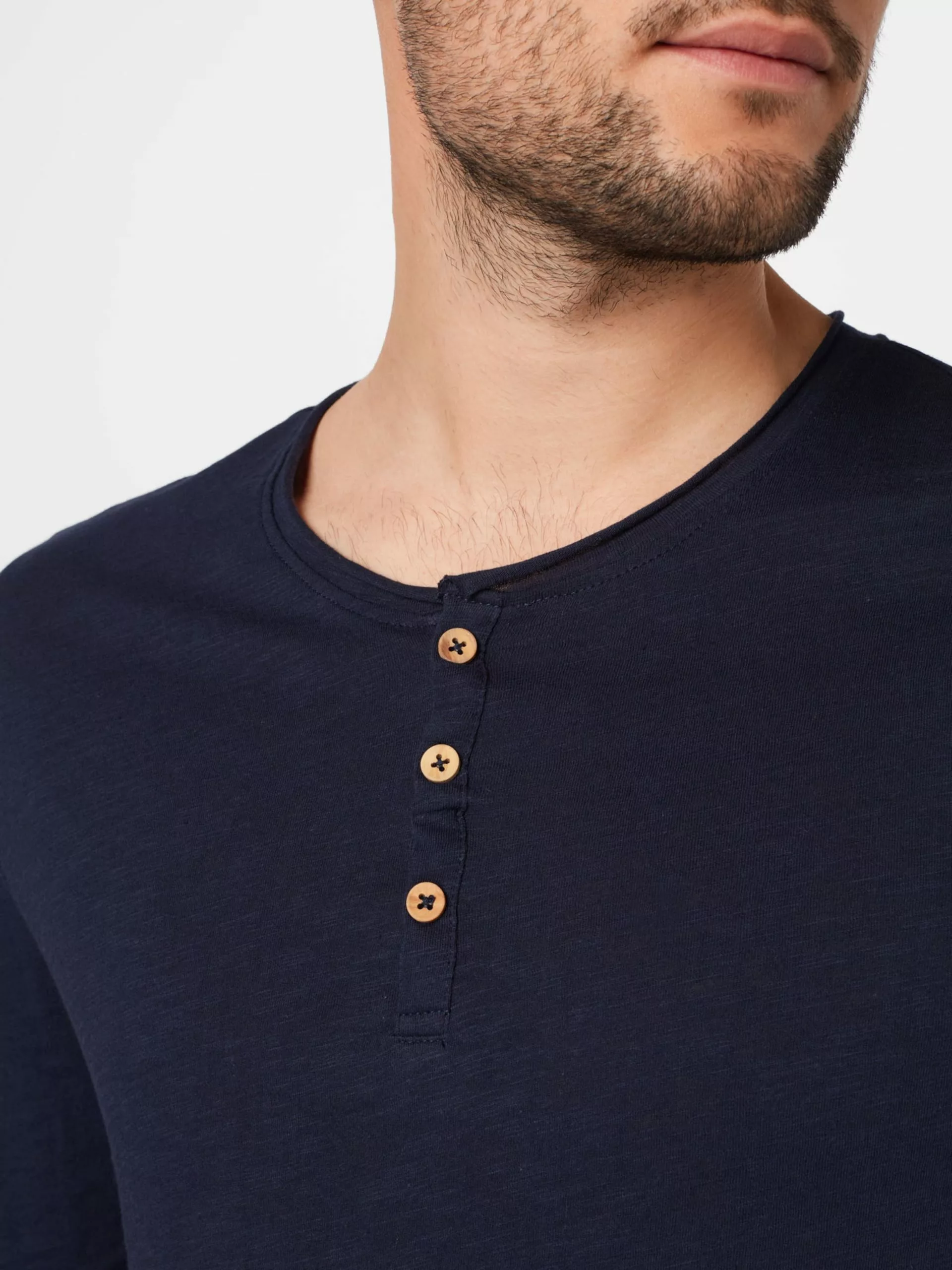 Langarmshirts Shirt Ben Männer Nachtblau 2 Langarmshirts Shirt Ben Männer Nachtblau – Bild 2