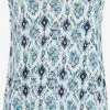 Hailys Blusentops Bluse Ronja Frauen Navy / Aqua / Hellblau