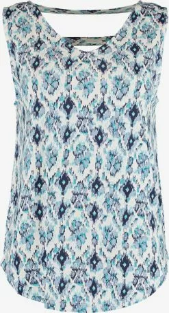 Hailys Blusentops Bluse Ronja Frauen Navy / Aqua / Hellblau