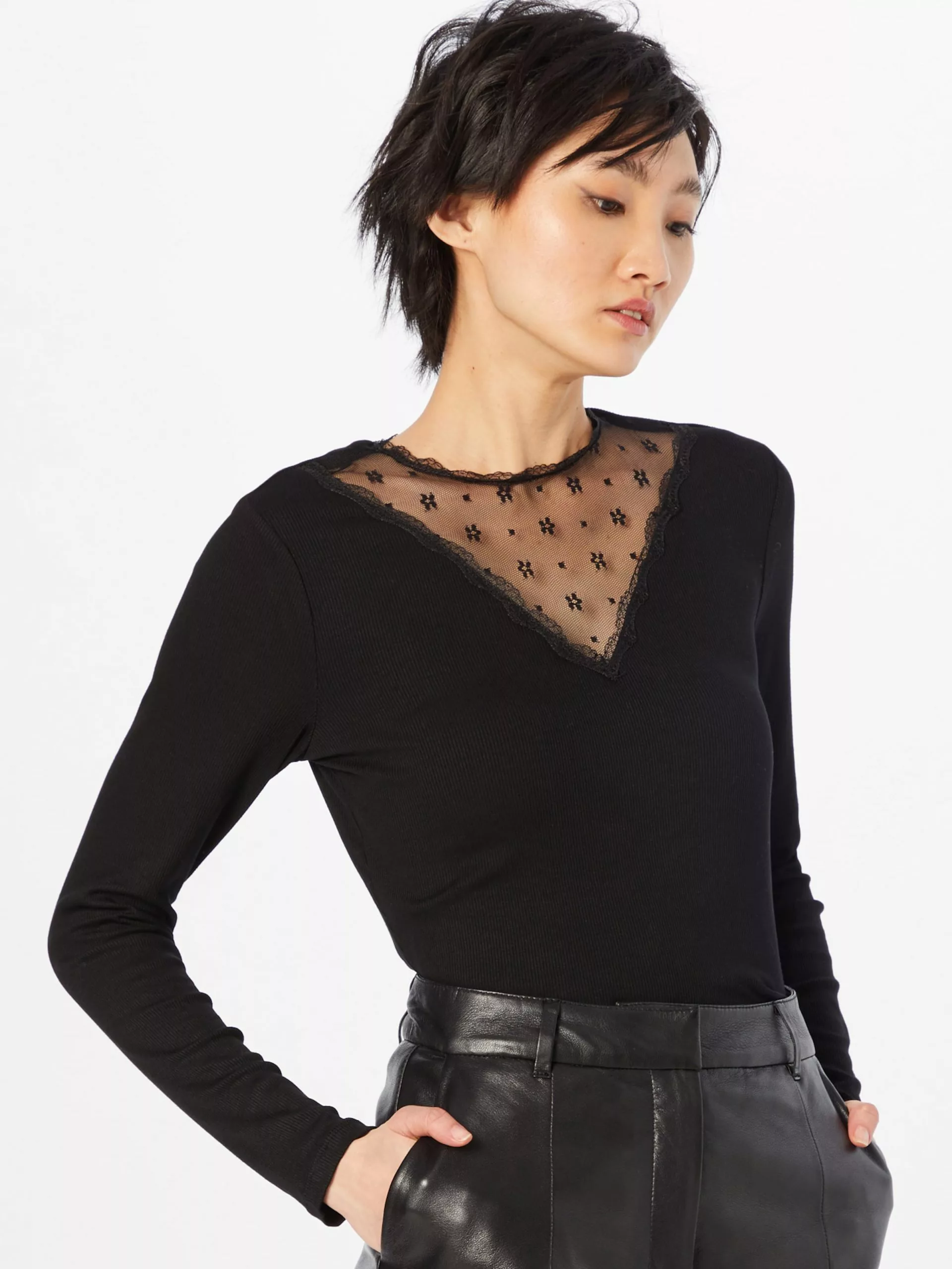 Hailys Langarmshirts Shirt Joanna Frauen Schwarz 3 Hailys Langarmshirts Shirt Joanna Frauen Schwarz – Bild 3