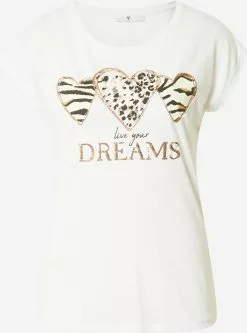 Hailys T-Shirts T-Shirt Linka Frauen Weiß