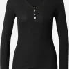 Hailys Langarmshirts Shirt Dana Frauen Schwarz