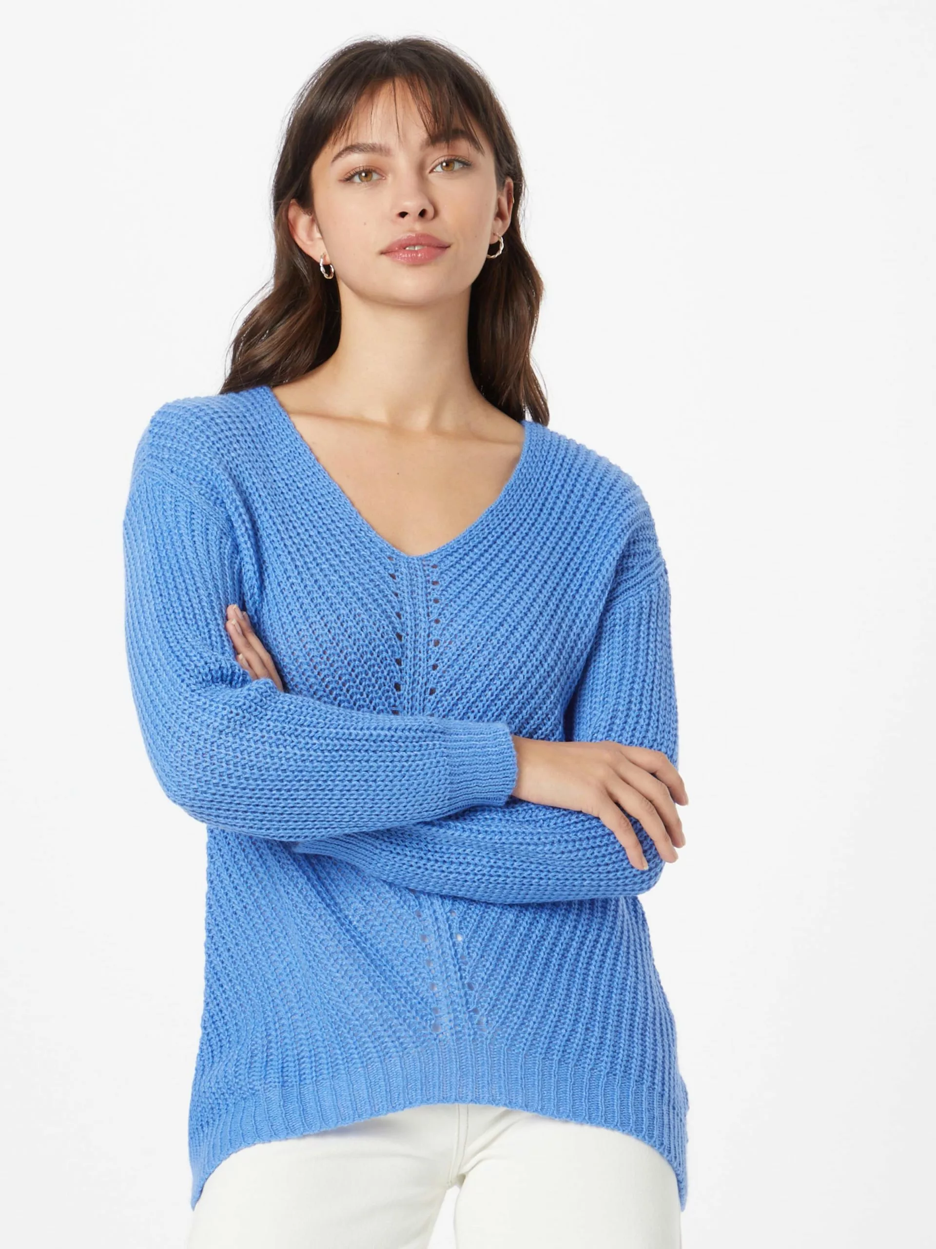 Hailys Feinstrickpullover Pullover Lasina Frauen Himmelblau 3 Hailys Feinstrickpullover Pullover Lasina Frauen Himmelblau – Bild 3